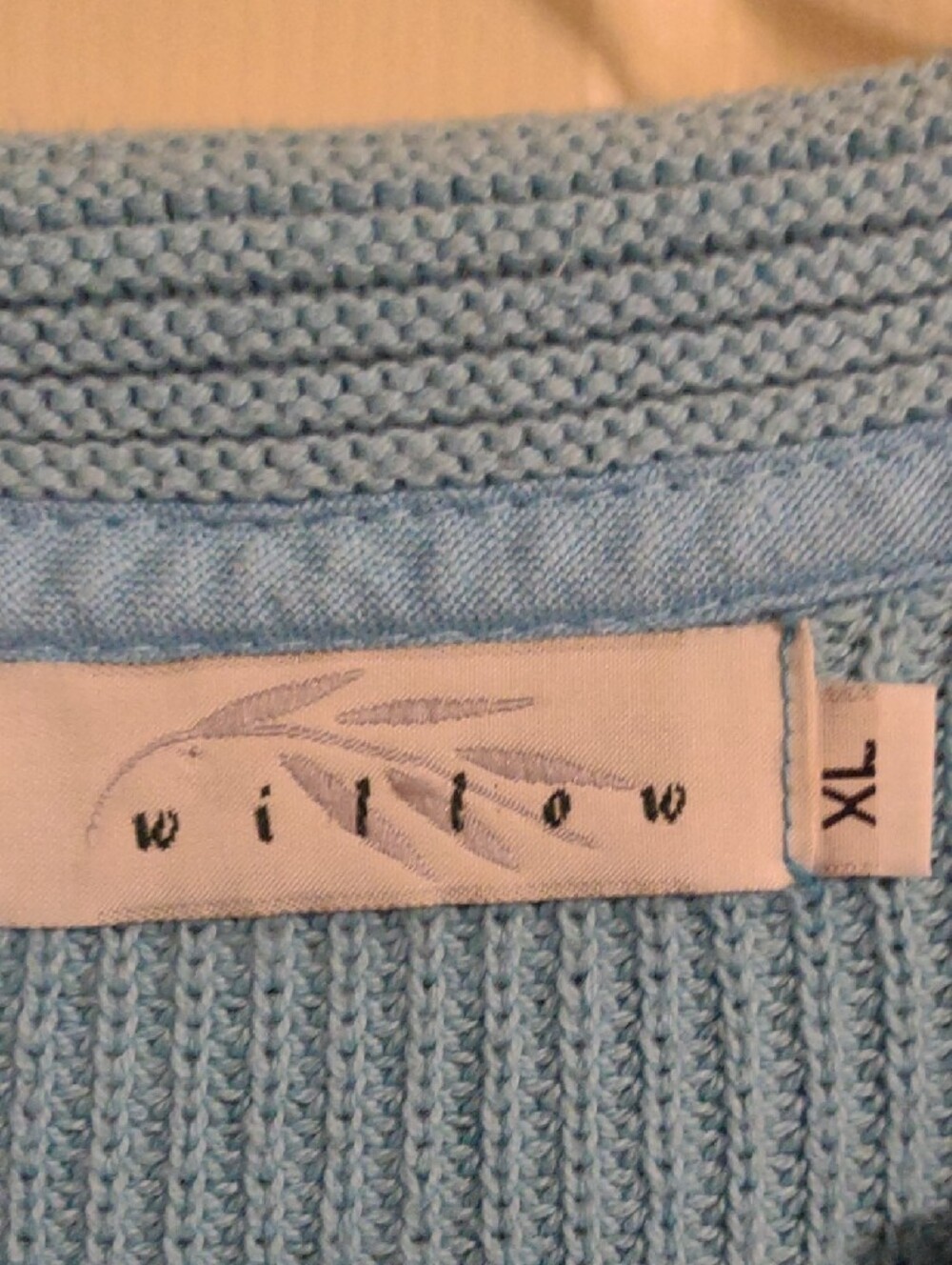 Willow Light Blue Ribbed Button-Front Cardigan - Picture 3 of 9
